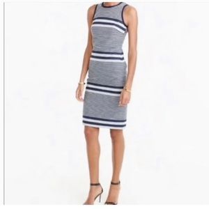 JCrew Blue & White Striped Sheath Dress (size 4)